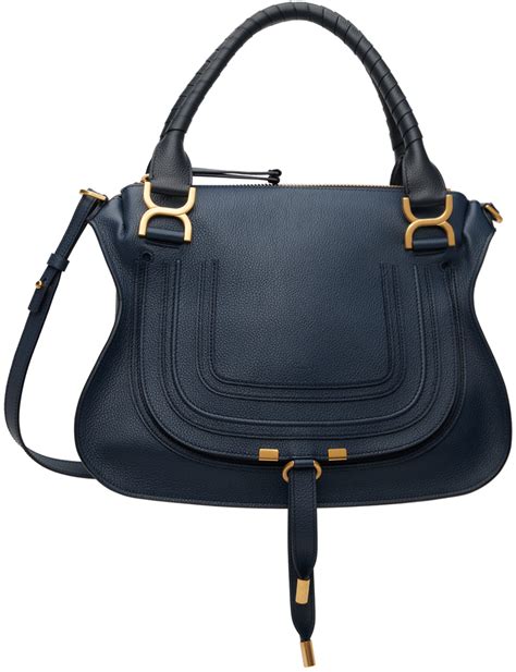 chloe marcie medium navy ink|CHLOE Calfskin Medium Marcie Satchel Navy Ink .